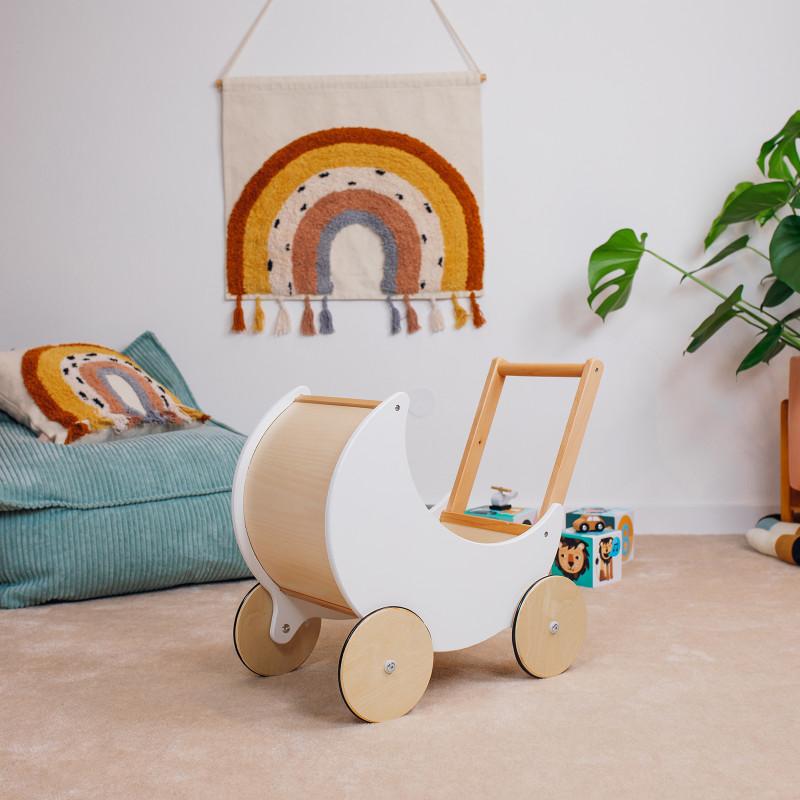 Drewniany wózek dziecięcy - Joybex