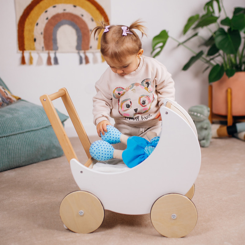 Drewniany wózek dziecięcy - Joybex