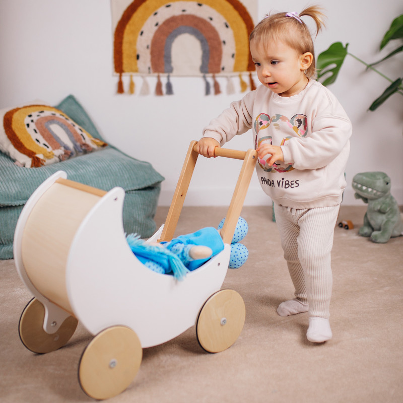 Drewniany wózek dziecięcy - Joybex