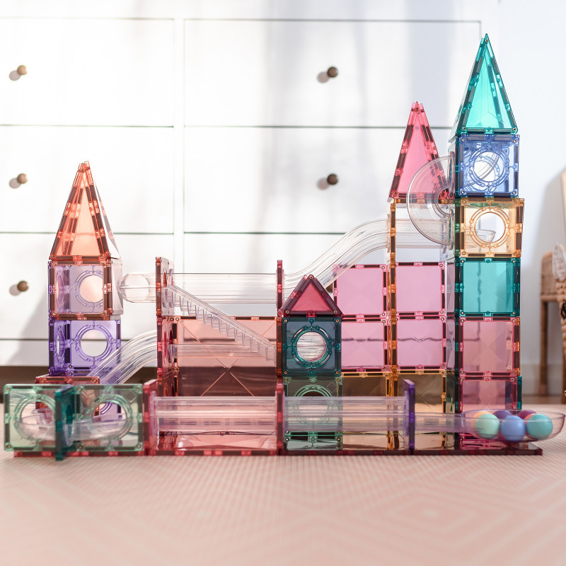 Klocki magnetyczne CONNETIX® Pastel Ball Run Pack – 106 elementów