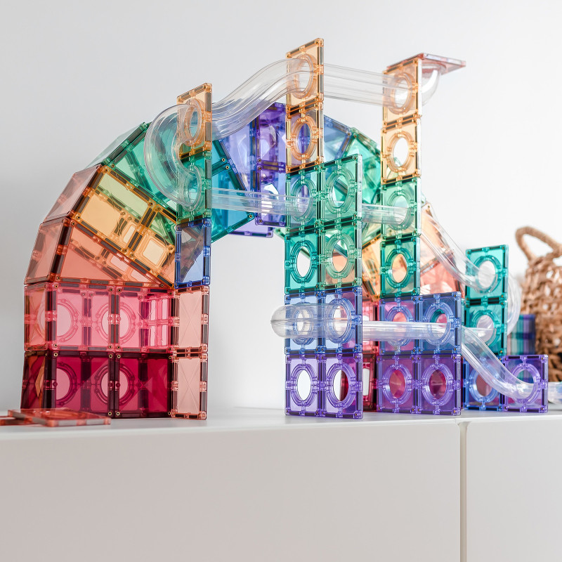 Klocki magnetyczne CONNETIX® Pastel Ball Run Pack – 106 elementów