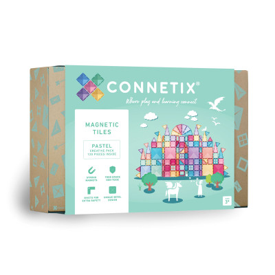 Klocki magnetyczne CONNETIX® Pastel Creative Pack 120 elementów