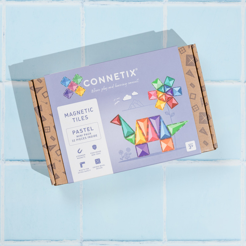 Magnetyczne klocki konstrukcyjne CONNETIX® Pastel Mini Pack 32 elementów