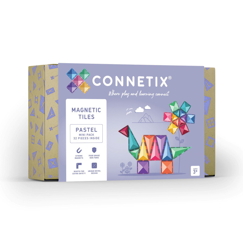 Magnetyczne klocki konstrukcyjne CONNETIX® Pastel Mini Pack 32 elementów