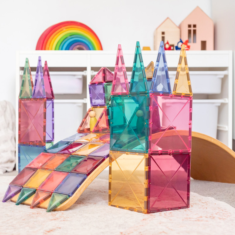 Magnetyczne klocki konstrukcyjne CONNETIX® Pastel Starter Pack 64 elementów