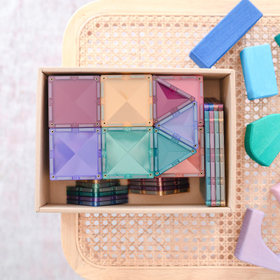 Magnetyczne klocki konstrukcyjne CONNETIX® Pastel Starter Pack 64 elementów