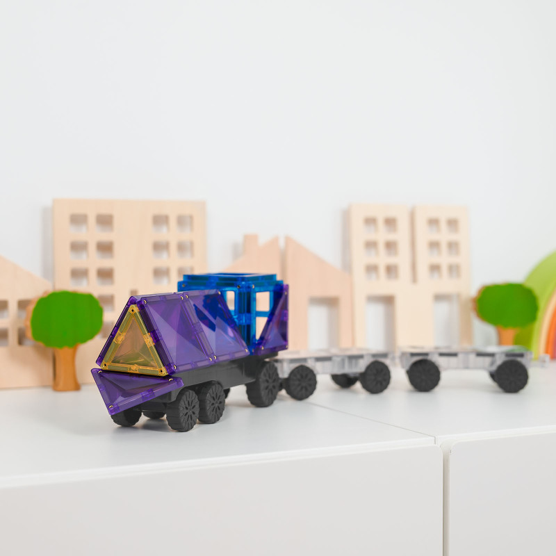 Magnetyczne klocki konstrukcyjne CONNETIX® Rainbow Transport Pack 50 elementów