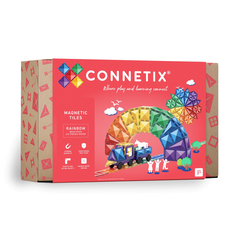 Magnetyczne klocki konstrukcyjne CONNETIX® Rainbow Mega Pack 212 elementów