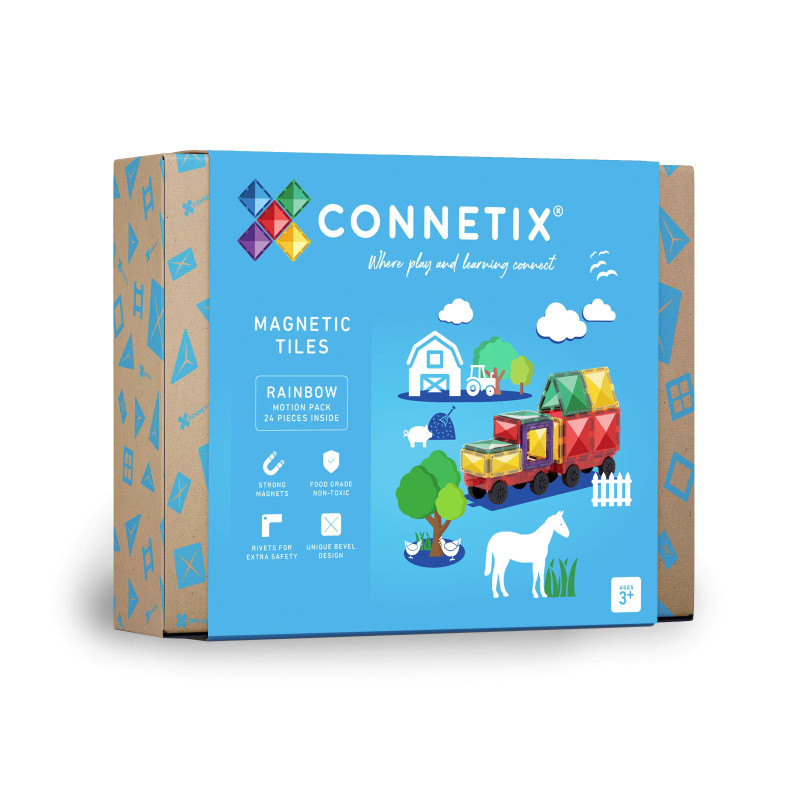 Magnetyczne klocki konstrukcyjne CONNETIX® Rainbow Motion Pack 24 elementów