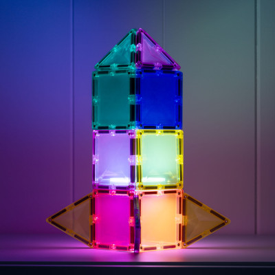 Klocki magnetyczne CONNETIX® Light Star Pack – 28 elementów