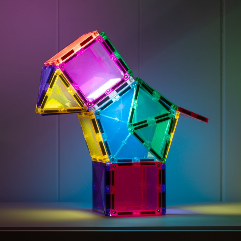 Klocki magnetyczne CONNETIX® Light Star Pack – 28 elementów