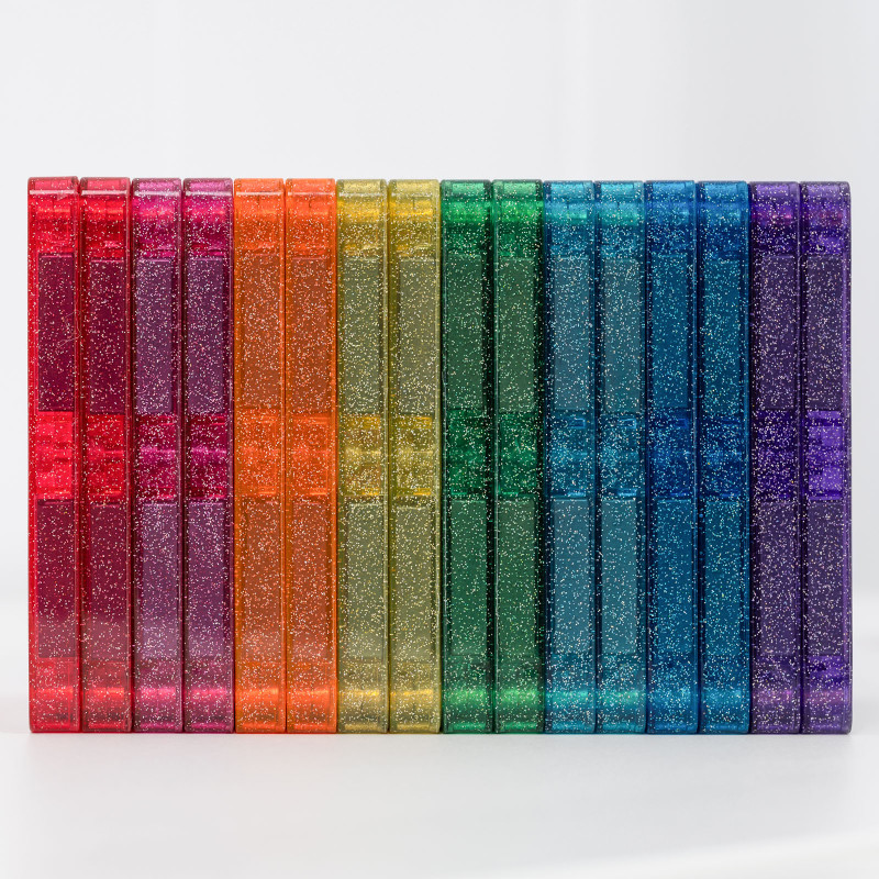 Klocki magnetyczne CONNETIX® Glitter Castle Pack – 48 elementów