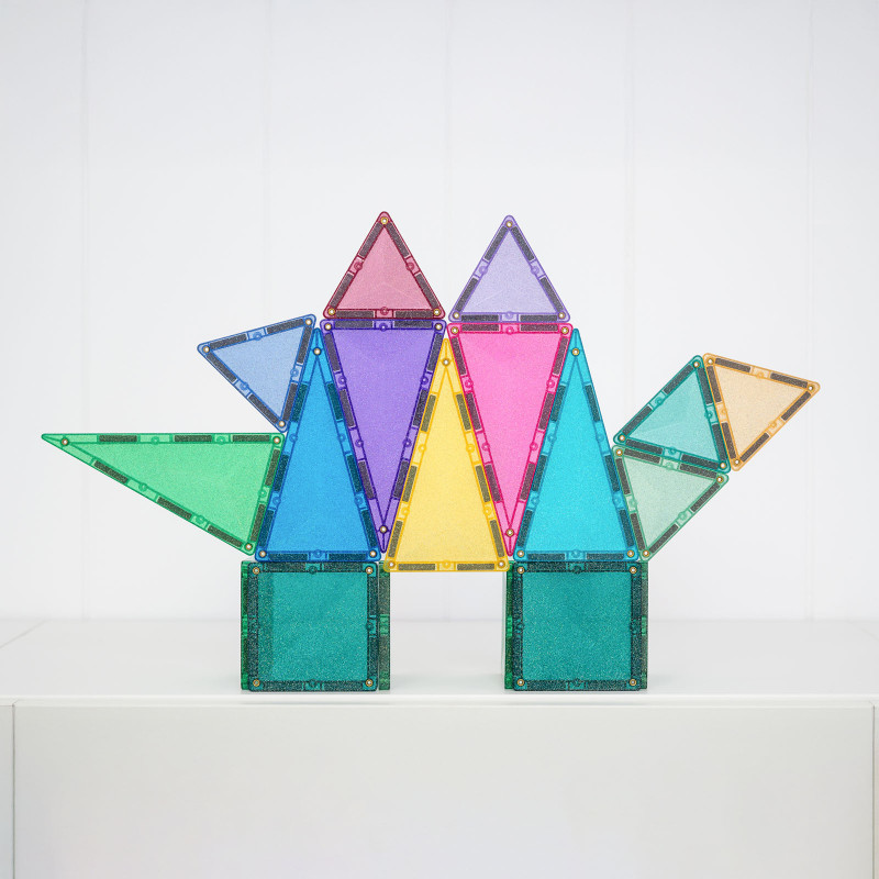 Klocki magnetyczne CONNETIX® Glitter Castle Pack – 48 elementów