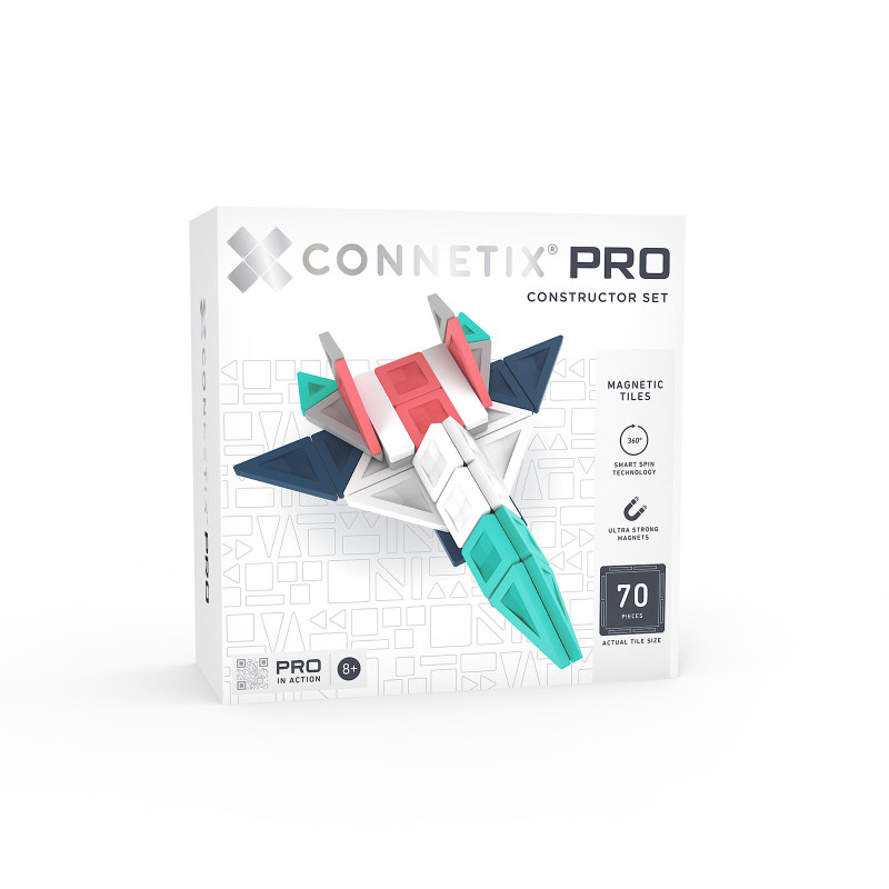 Klocki magnetyczne CONNETIX® PRO Constructor Set – 70 elementów