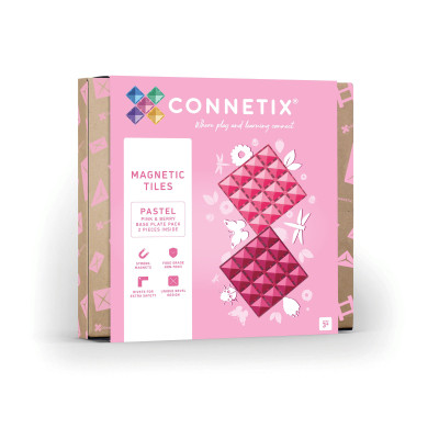 CONNETIX® Płyty bazowe Pastel Pink & Berry – 2 sztuki
