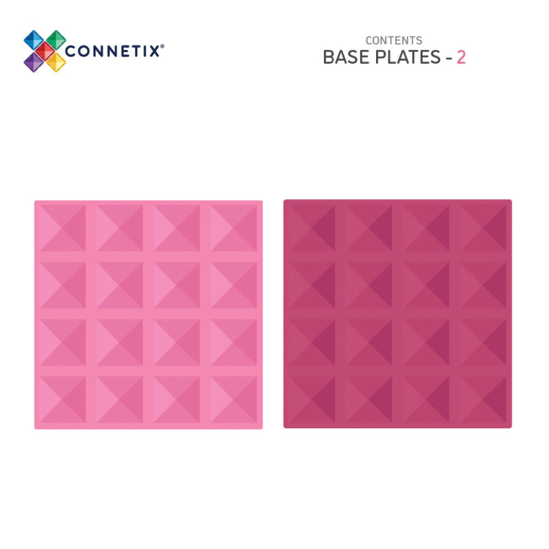 CONNETIX® Płyty bazowe Pastel Pink & Berry – 2 sztuki