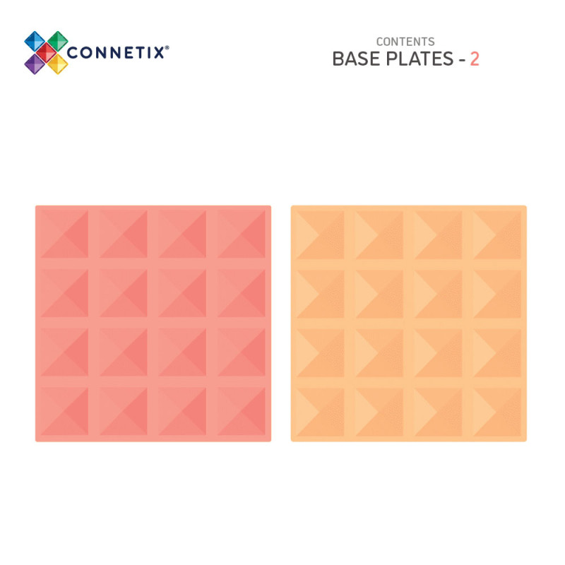 CONNETIX® Płyty bazowe Pastel Lemon & Peach – 2 sztuki