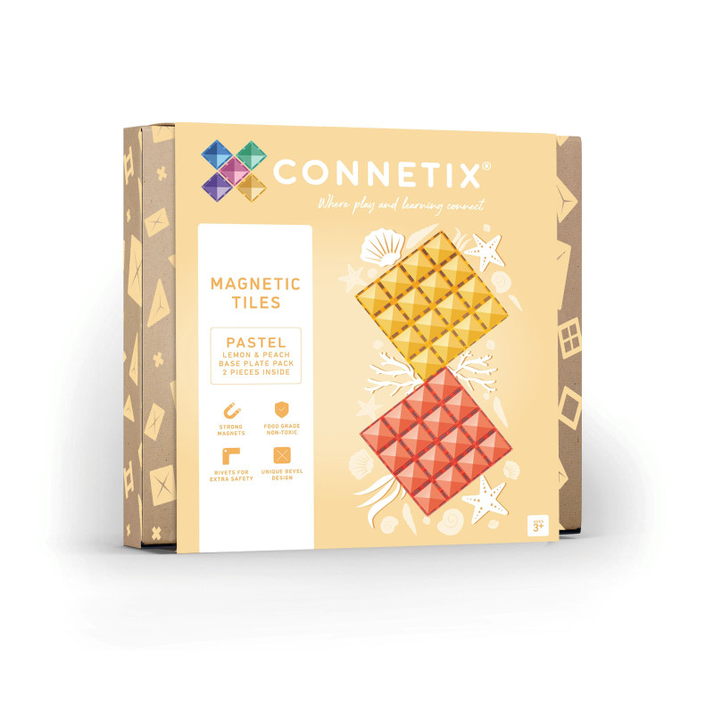 CONNETIX® Płyty bazowe Pastel Lemon & Peach – 2 sztuki