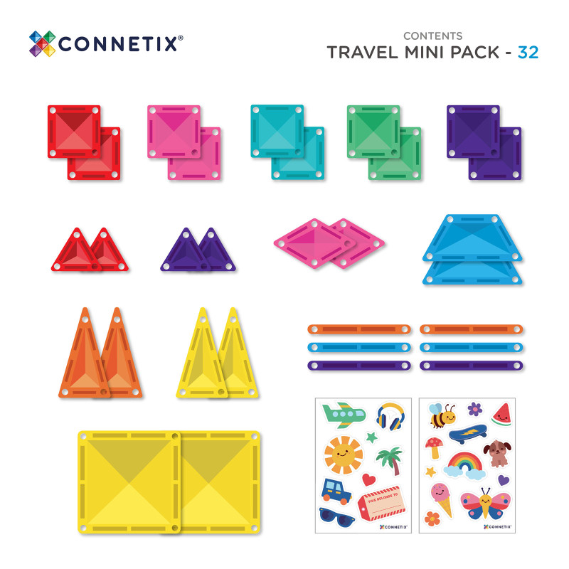 Klocki magnetyczne CONNETIX® Travel Mini Pack 32 elementów