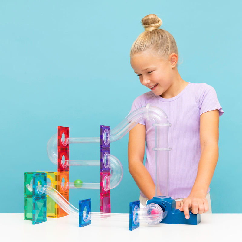 Klocki magnetyczne CONNETIX® Ball Run Launcher Pack 47 elementów