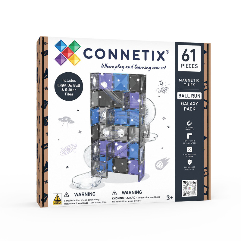 Klocki magnetyczne CONNETIX® Ball Run Galaxy Pack 61 elementów