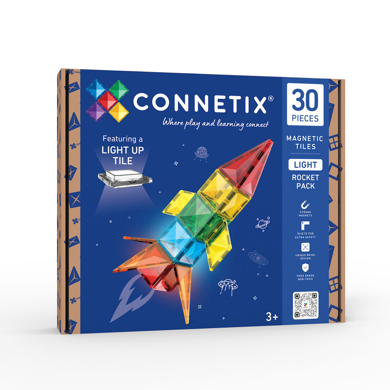 Klocki magnetyczne CONNETIX® Light Rocket Pack 30 elementów
