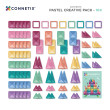 Klocki magnetyczne CONNETIX® Pastel Creative Pack 104 elementów