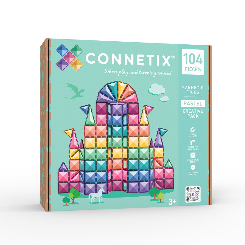 Klocki magnetyczne CONNETIX® Pastel Creative Pack 104 elementów