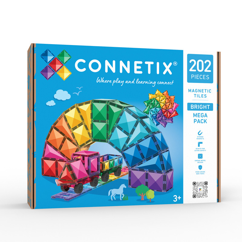Klocki magnetyczne CONNETIX® Bright Mega Pack 202 elementów
