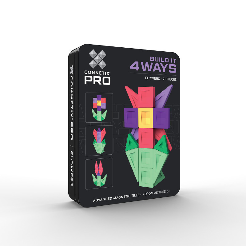 Klocki magnetyczne CONNETIX® PRO Flowers Pack 21 elementów