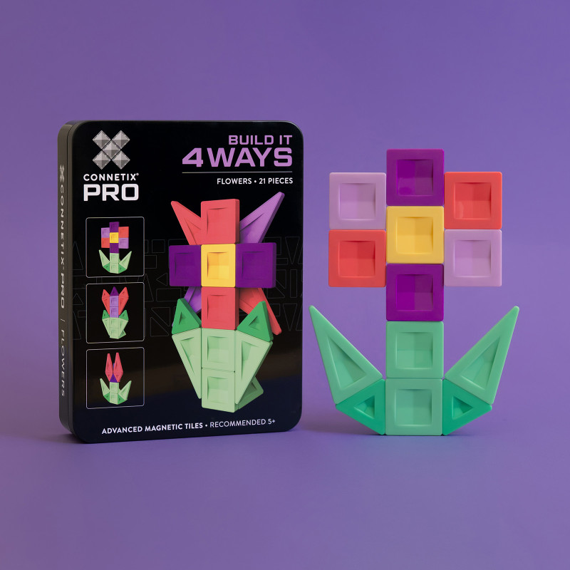 Klocki magnetyczne CONNETIX® PRO Flowers Pack 21 elementów