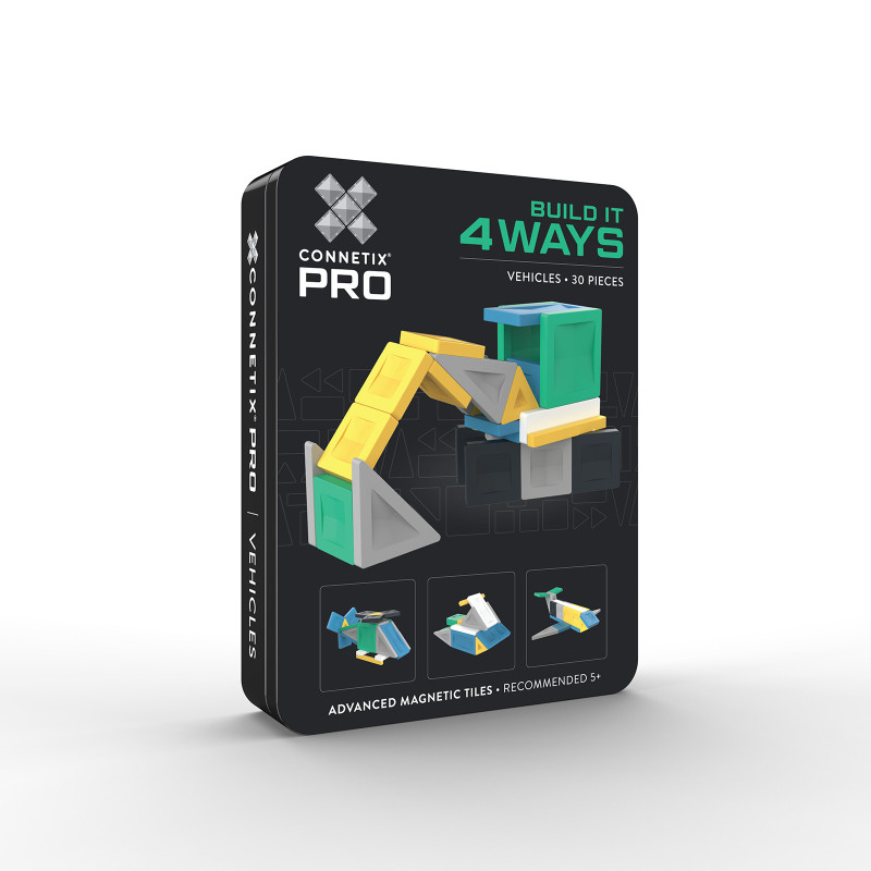 Klocki magnetyczne CONNETIX® PRO Vehicles Pack 30 elementów