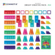 Klocki magnetyczne CONNETIX® Bright Creative Pack 104 elementów
