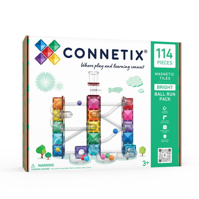 Klocki magnetyczne CONNETIX® Ball Run Bright Pack 114 elementów