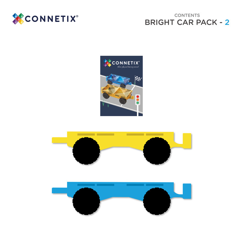 Klocki magnetyczne CONNETIX® Bright Car Pack 2 elementy