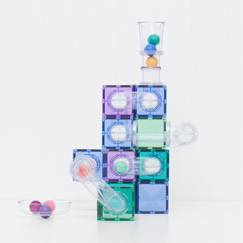 Klocki magnetyczne CONNETIX® Ball Run Pastel Pack 114 elementów