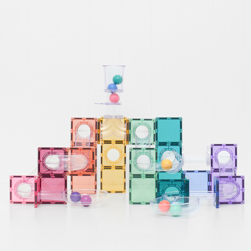 Klocki magnetyczne CONNETIX® Ball Run Pastel Pack 114 elementów