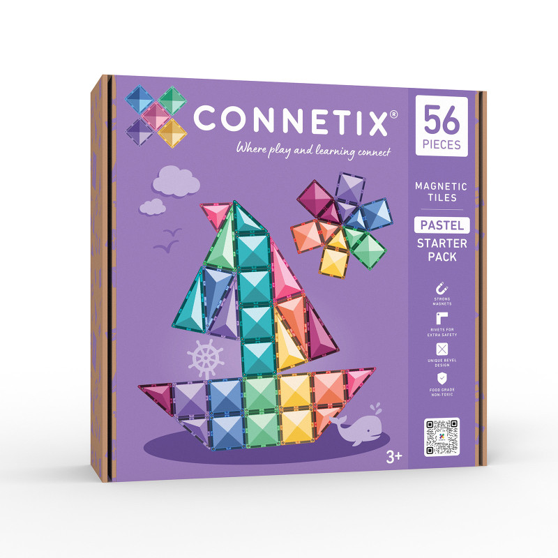 Klocki magnetyczne CONNETIX® Pastel Starter Pack 56 elementów
