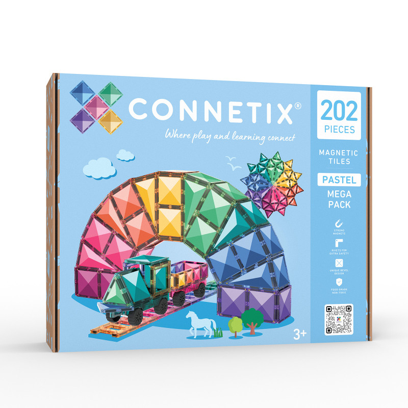 Klocki magnetyczne CONNETIX® Pastel Mega Pack 202 elementów