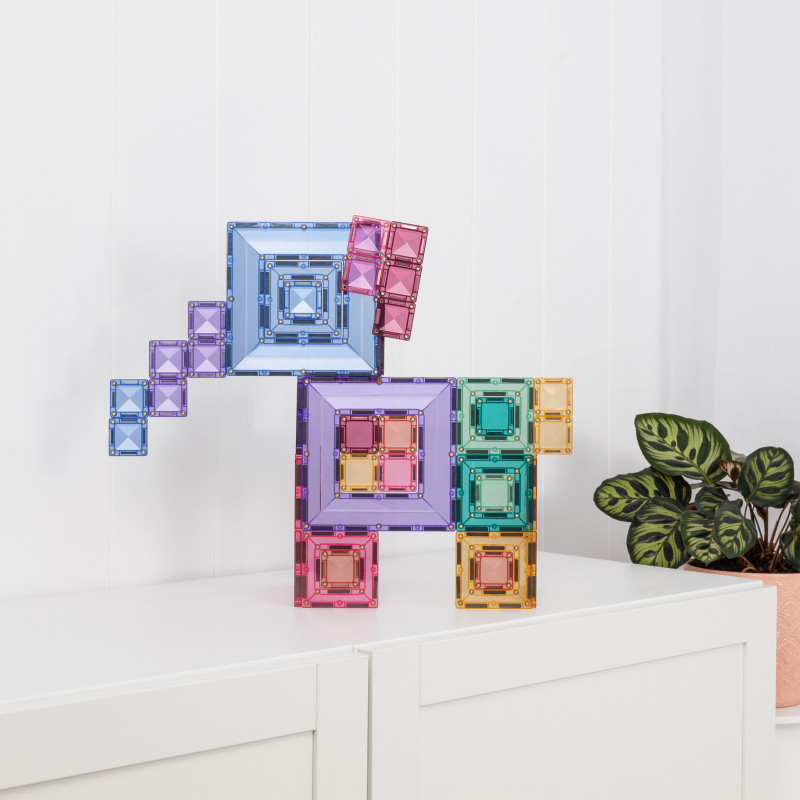 Klocki magnetyczne CONNETIX® Pastel Portal Pack – 48 elementów