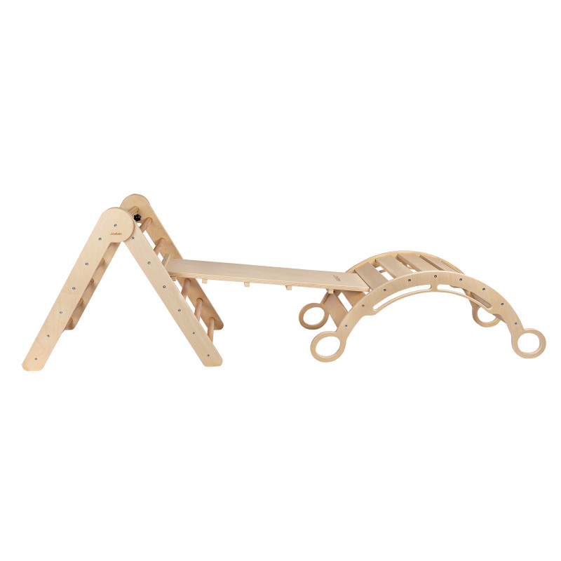 Zestaw wspinaczkowy Pikler ‚S‘ z bujakiem Montessori