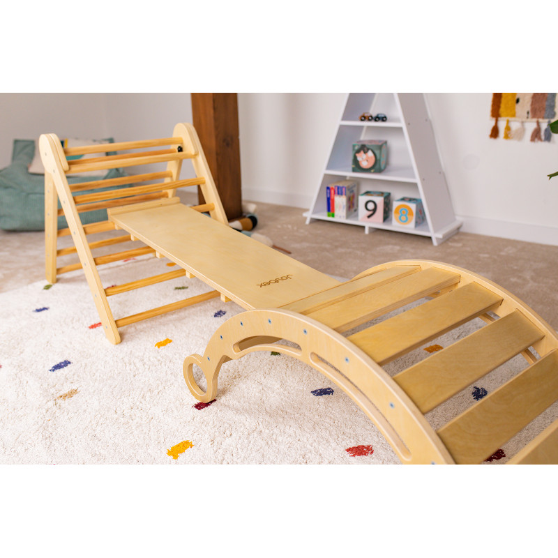 Zestaw wspinaczkowy Pikler ‚S‘ z bujakiem Montessori