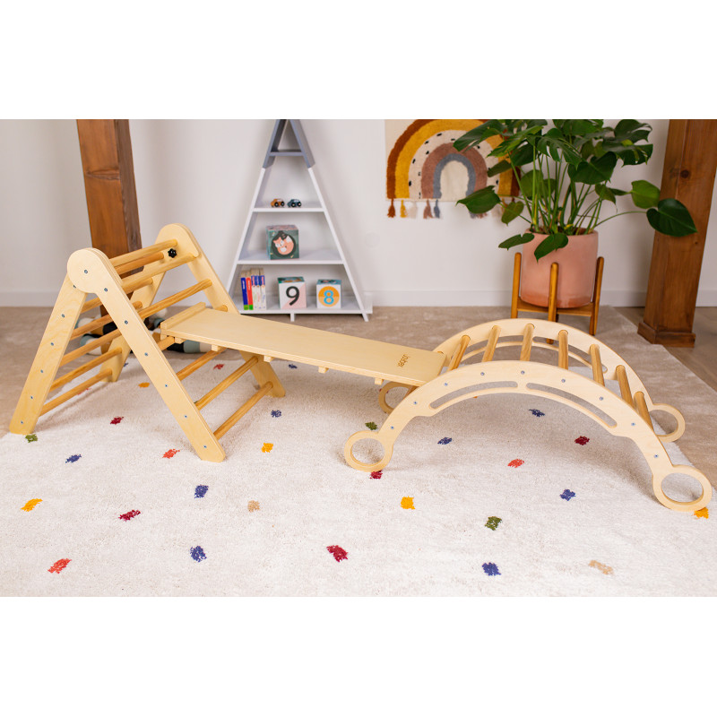 Zestaw wspinaczkowy Pikler ‚S‘ z łukiem wspinaczkowym – Joybex