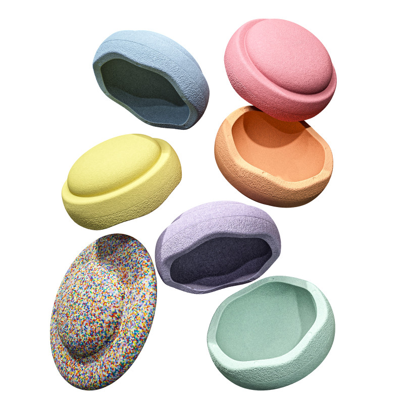 Stapelstein Original Set Rainbow Pastel z deską do balansowania