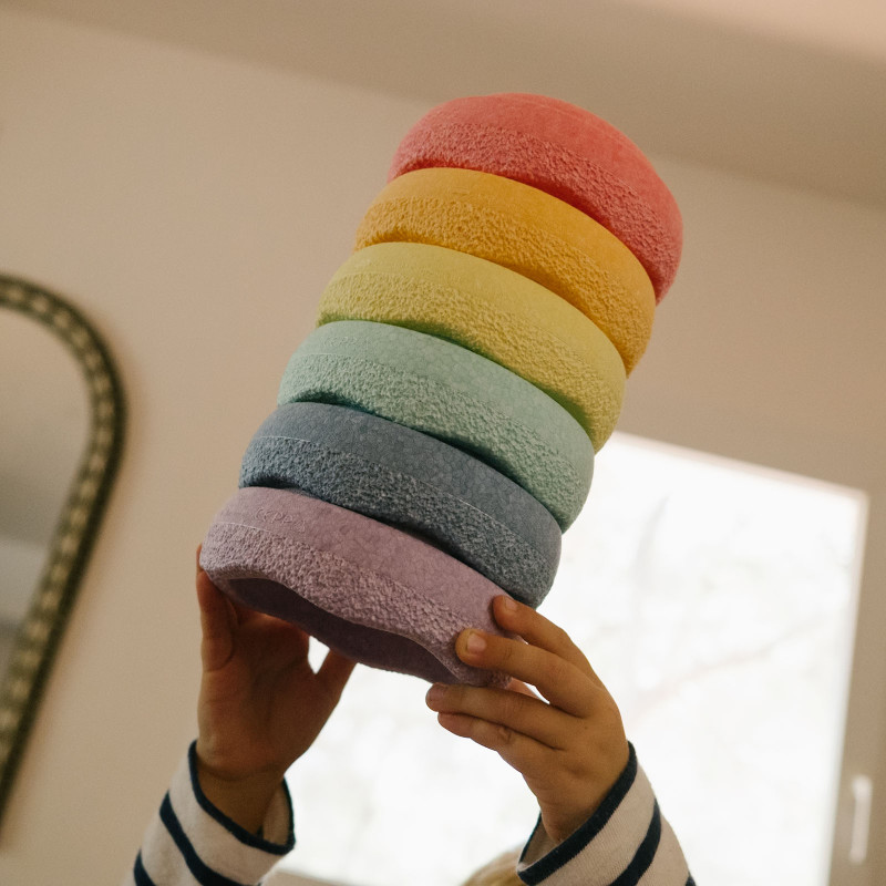 Stapelstein Original Set Rainbow Pastel Mini