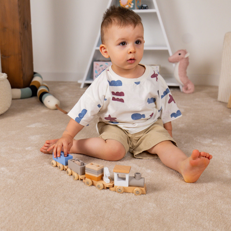 Drewniany pociąg z cyframi - Joybex