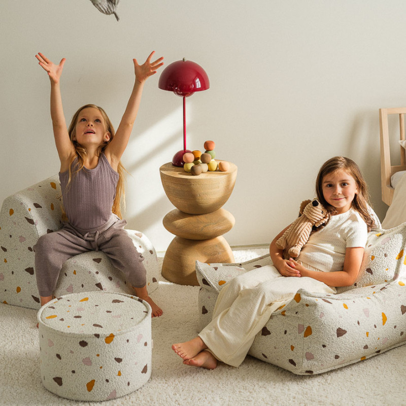 Fotelik dziecięcy – pufa Wigiwama® – Terrazzo Marble Beanbag Chair