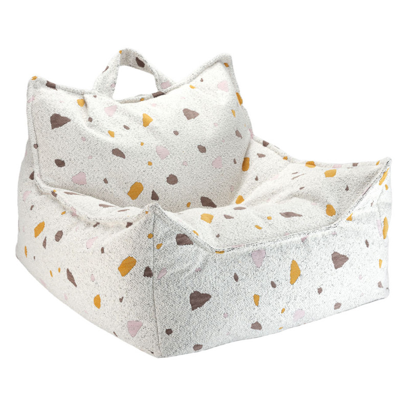 Fotelik dziecięcy – pufa Wigiwama® – Terrazzo Marble Beanbag Chair