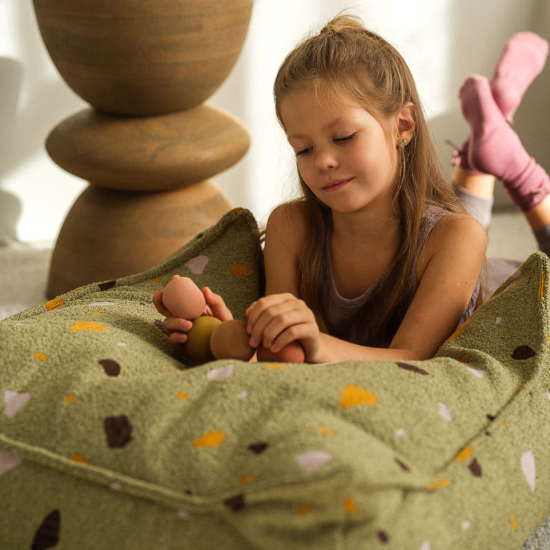 Fotelik dziecięcy – pufa Wigiwama® – Terrazzo Moss Beanbag Chair