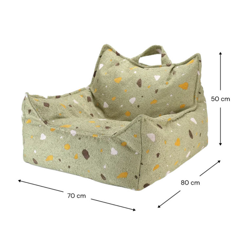 Fotelik dziecięcy – pufa Wigiwama® – Terrazzo Moss Beanbag Chair